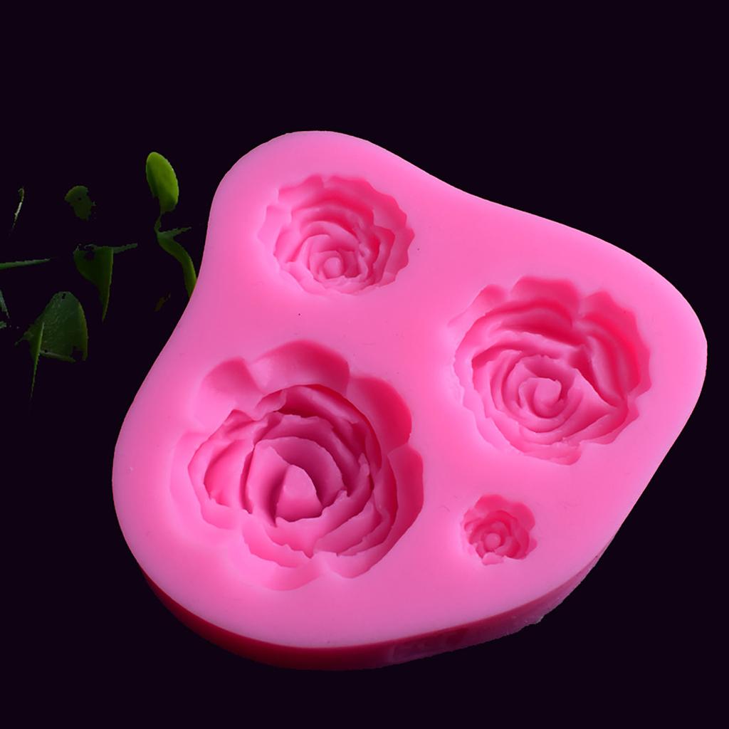 Silicone  Valentine's Day Rose Flower Heart Shape Chocolate Cake Baking Tool