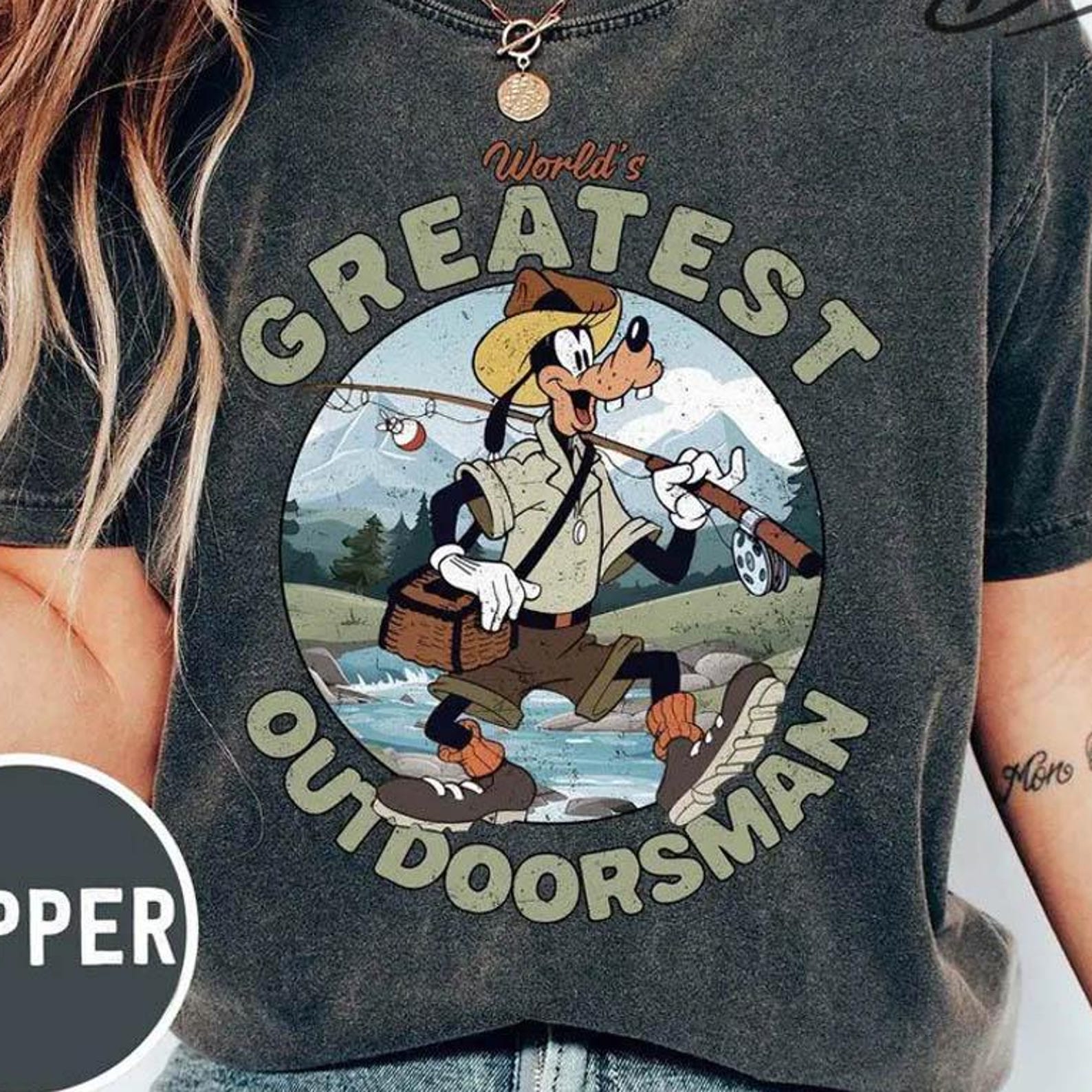 Disney Goofy Movie Love Fishing World S Greatest Out Doorsman Comfort Colors Shirt, Father s Day Shirt, Disneyland Family Shirt, Walt Disney XL