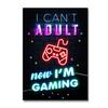 Neon Style Art Retro 80S Gaming Qoutes Posters On The Wall Gamer Gamepad Canvas Painting Boy Game Room Decoration