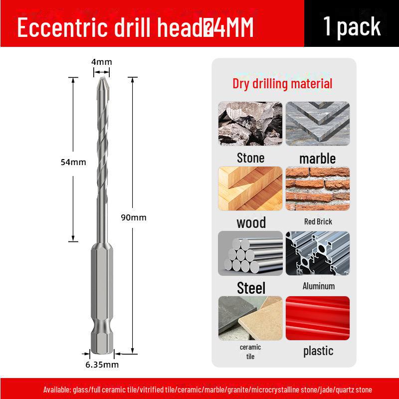 Huhao Heavy Duty Excentrische Boor met Kantelbare Kop voor Keramiek, Tegel, Beton, Gipsplaat en Glas.