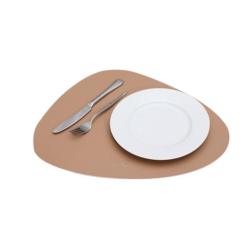 High-End Double-Sided Waterproof PU Leather Placemat - Oil-Proof, Heat-Insulated, Light Luxury Water Drop Design.
