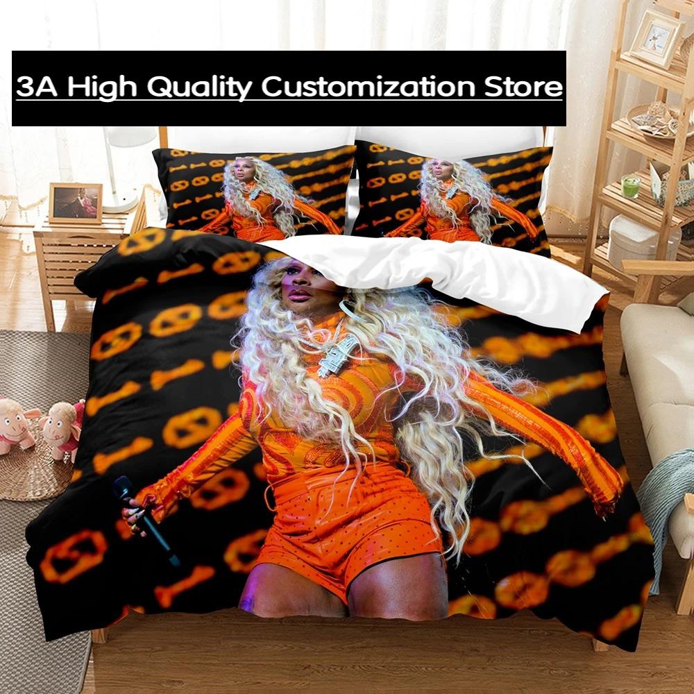 New Mary J. Blige Bedding Set Single Twin Full Queen King Size Bed Set Adult Boy Bedroom Duvetcover Sets Anime Parure De Lit Bed