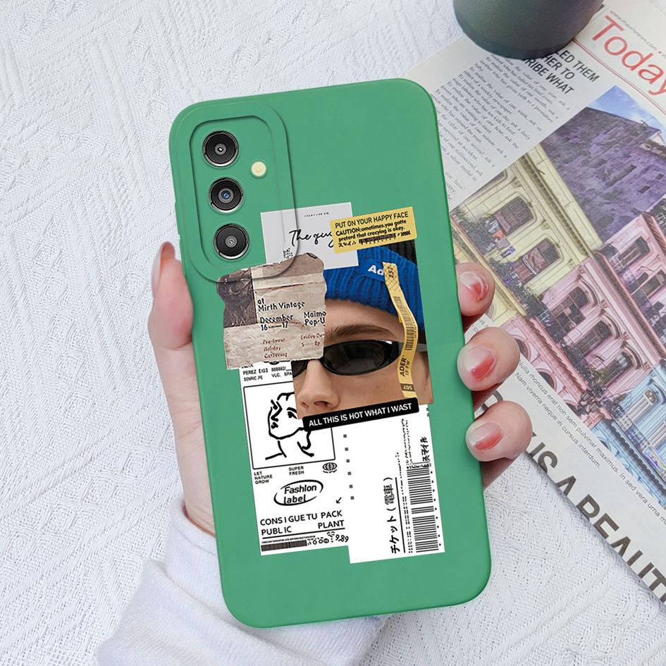 Fall für Samsung Galaxy A31 A51 A14 A13 A04 A03 A02 M13 M23 M32 M54 Süße Mädchen Liebhaber Platz flüssige Weiche stoßfeste Abdeckung für Samsung Paar Fundas