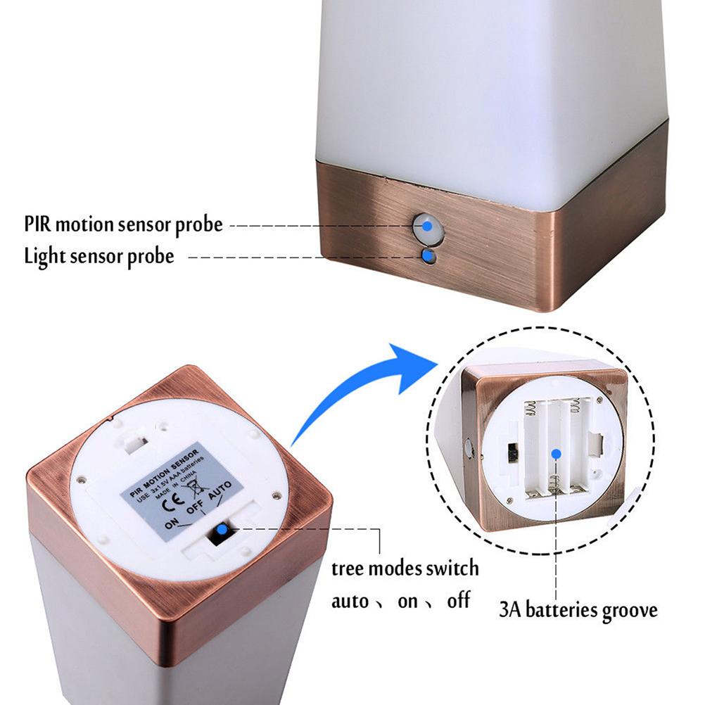 Smart Wireless Motion Sensor Night Light Battery Operated Lamp Bedside Table Desk Lamp for Bedroom
