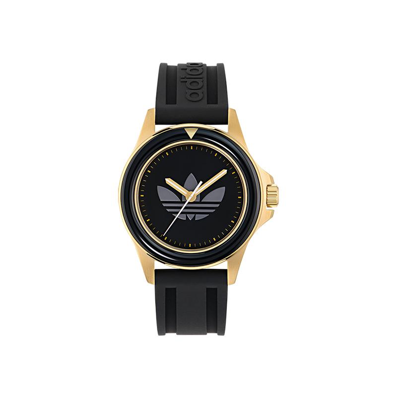 Adidas Originals Quartz Watch Silicone Strap 44Mm Black Dial Sports Campus Trend Unisex watches AOFH245072I Olive Green