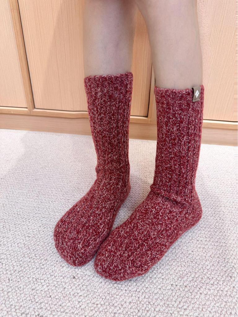 2025 Autumn/Winter Wool Blend Mid-Calf Socks - Nordic & Korean Style, Fair Isle Pattern, Warm.