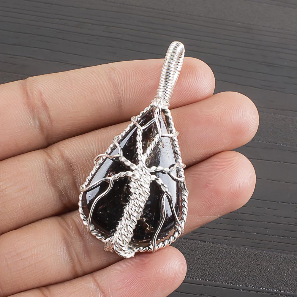 

Natural Bronzite Gemstone 925 Sterling Silver Jewelry Designer Pendant 1.68 AJP-1593