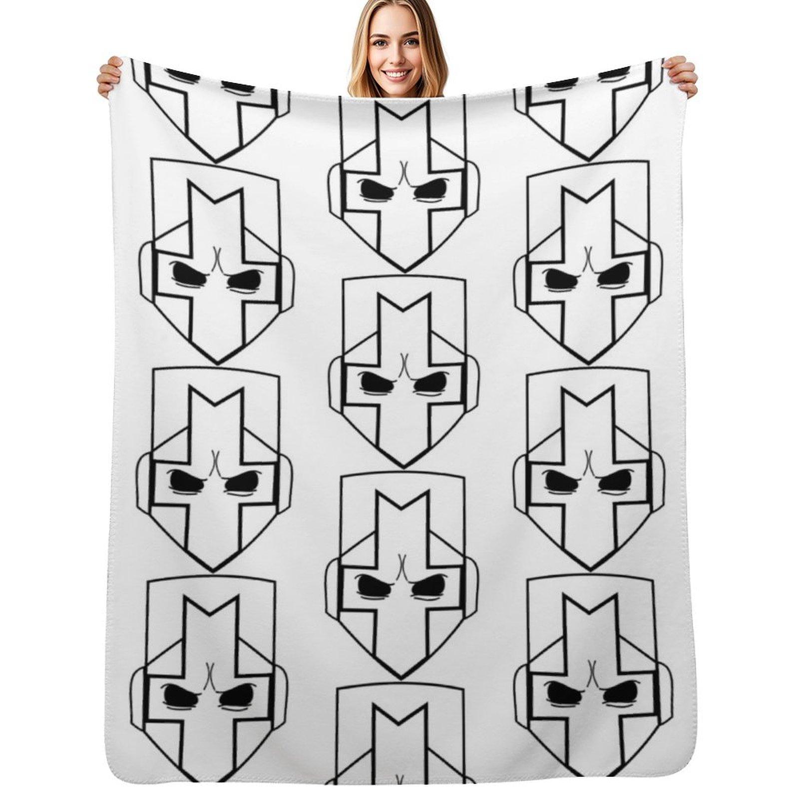 Castle Crashers Minimal Helmet Throw Blanket Lightweight Cozy Blanket for Bed Sofa Size: 75*100cm, Weight: 230 GSM