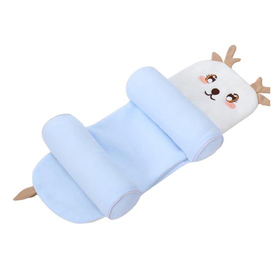 Baby Support Pillow Soft Breathable Infant Head Cushion for Newborns 0-12 Months Sleeping Lightweight Travel-friendly Baby Shaped Pillowcase