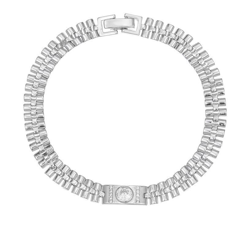 Banyan Tree S925 Silver Zircon Bracelet Watch Strap - Unisex Fashion Accessory