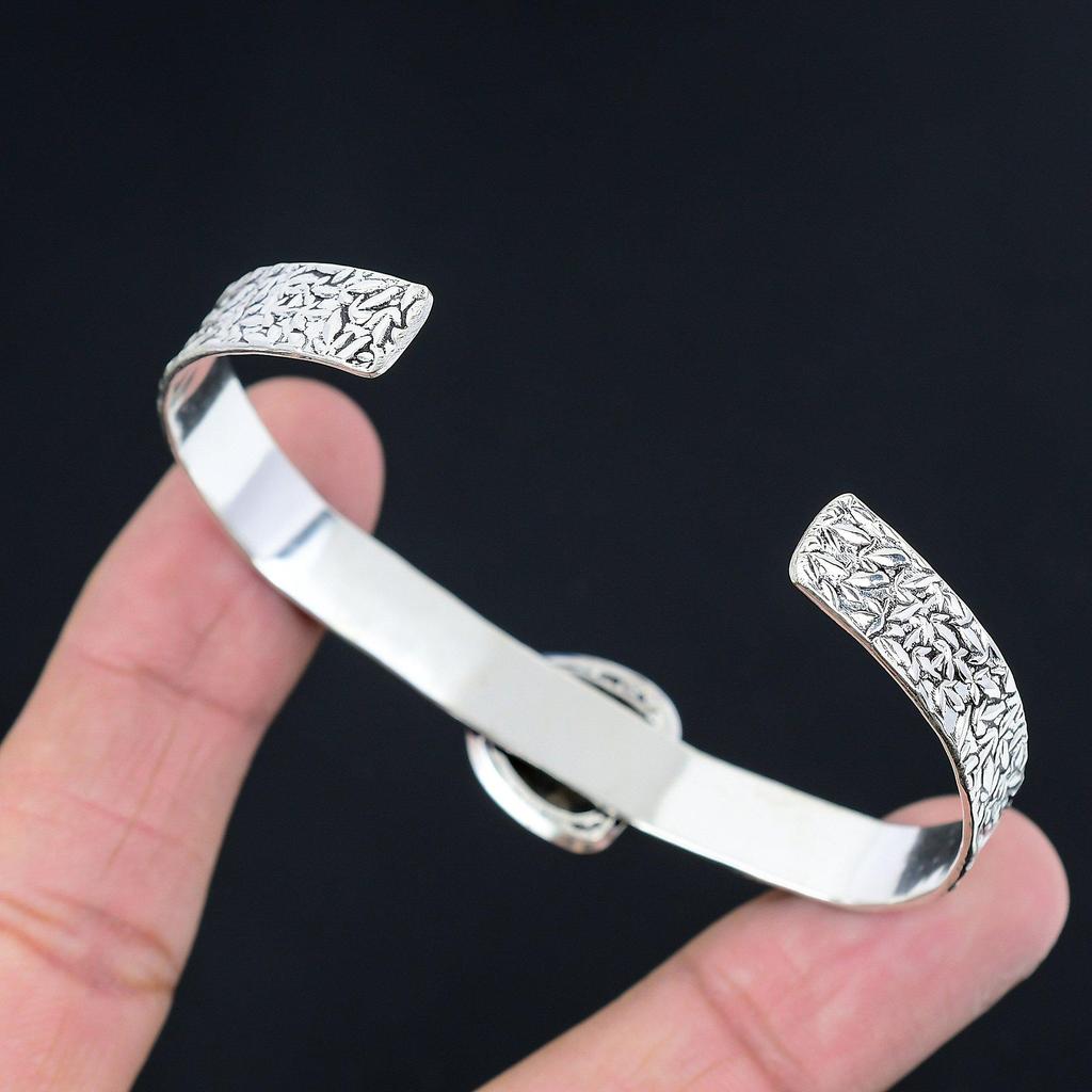 Bronzite Stone 925 Silver Mother Birthday Art Deco Engagement Wedding New Bangle