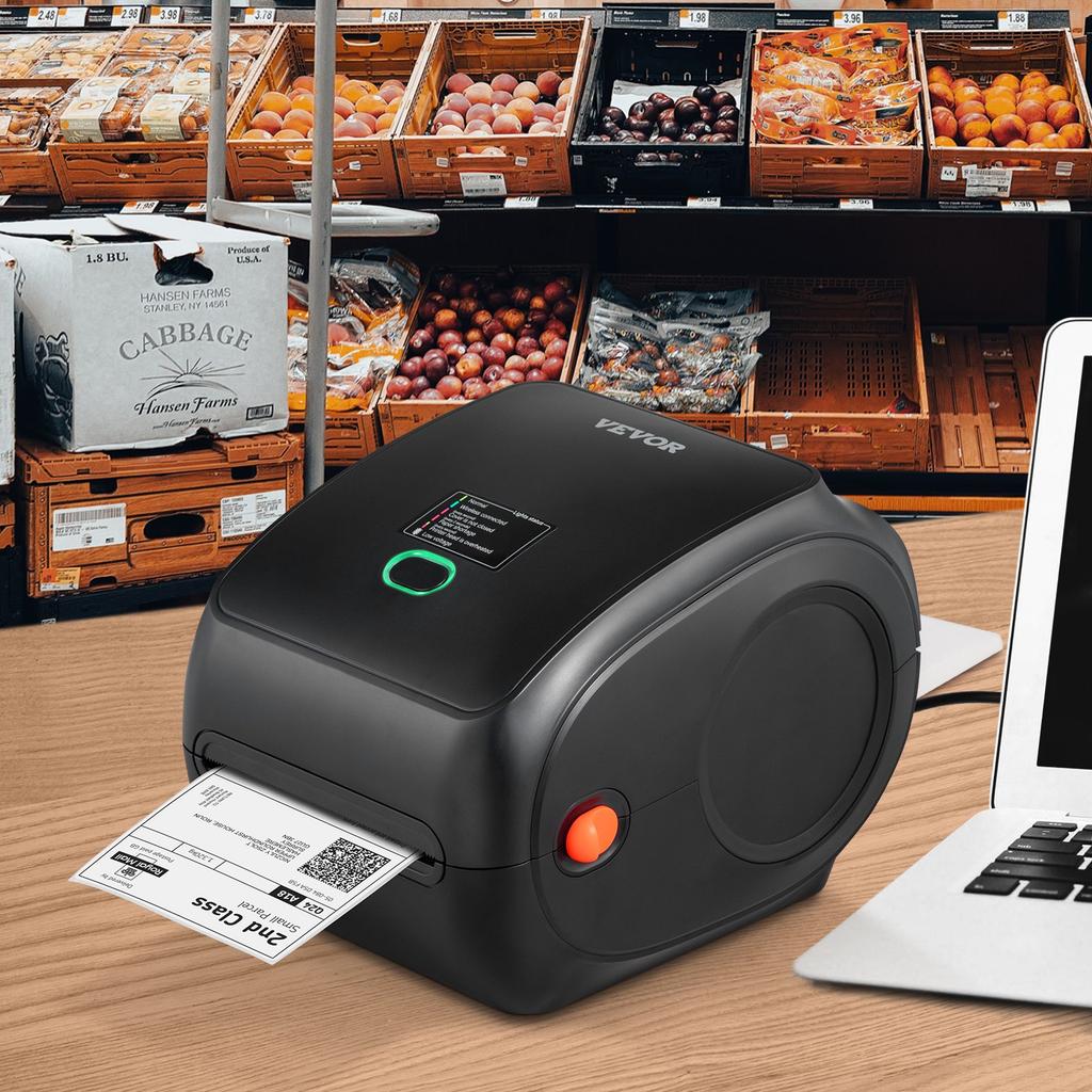 VEVOR Thermal Label Printer, 300DPI for 4x6 Mailing Packages, Wireless Bluetooth & Automatic Label Recognition