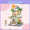 Ice Cream Flower Photo Coffee Shop Street View Assembly Building Blocks Toys For Creative Play And Gift