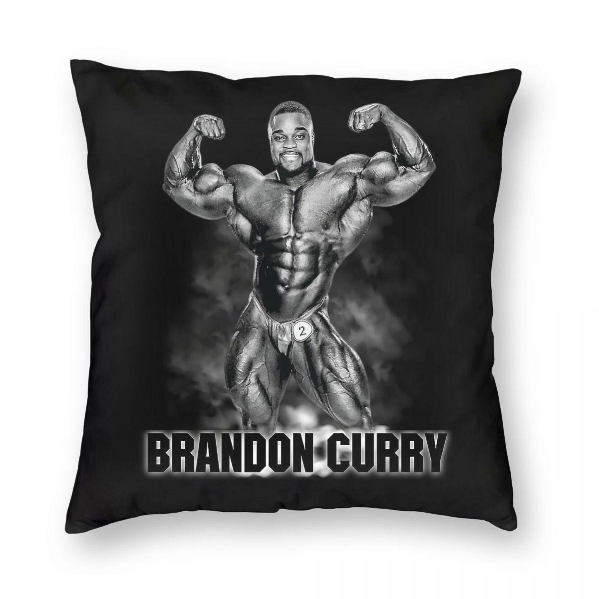 Brandon Curry Bodybuilder Square Pillowcase Polyester Linen Velvet Creative Zip Decor Bed Cushion Case 30x30cm