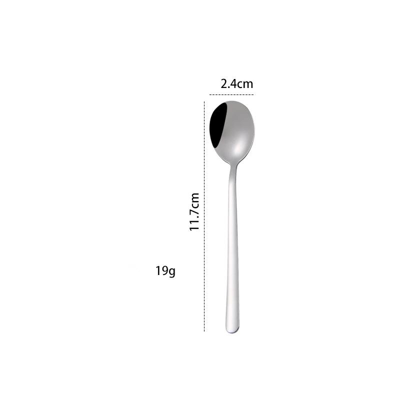 1PC Silber Löffel Gabel Verschiedene Größen Edelstahl Lange Griff Kaffee Eis Dessert Trinken Tee Scoop Küche Besteck