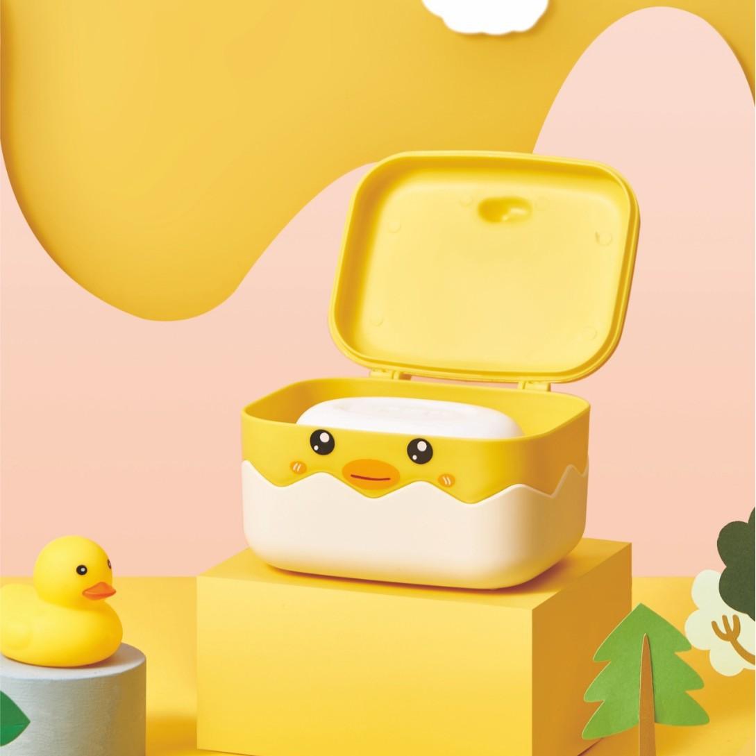 

Мыльница с крышкой, без сверления, настенная, двухслойная, держатель для мыла и губки, аксессуары для ванной комнаты, мыльницы, самоклеящаяся 1PCS жёлтый