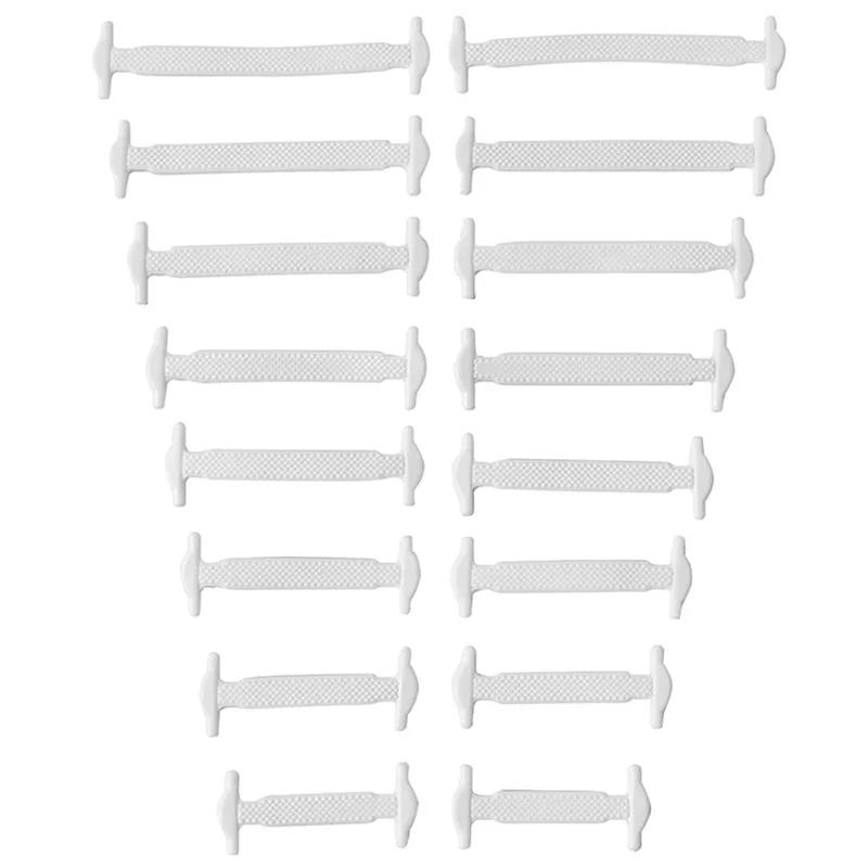16Pcs Elastic Shoe Laces for Sneakers Running Shoes Silicone Stretch No Tie Shoelaces Unisex Fashion Rubber Band Laces