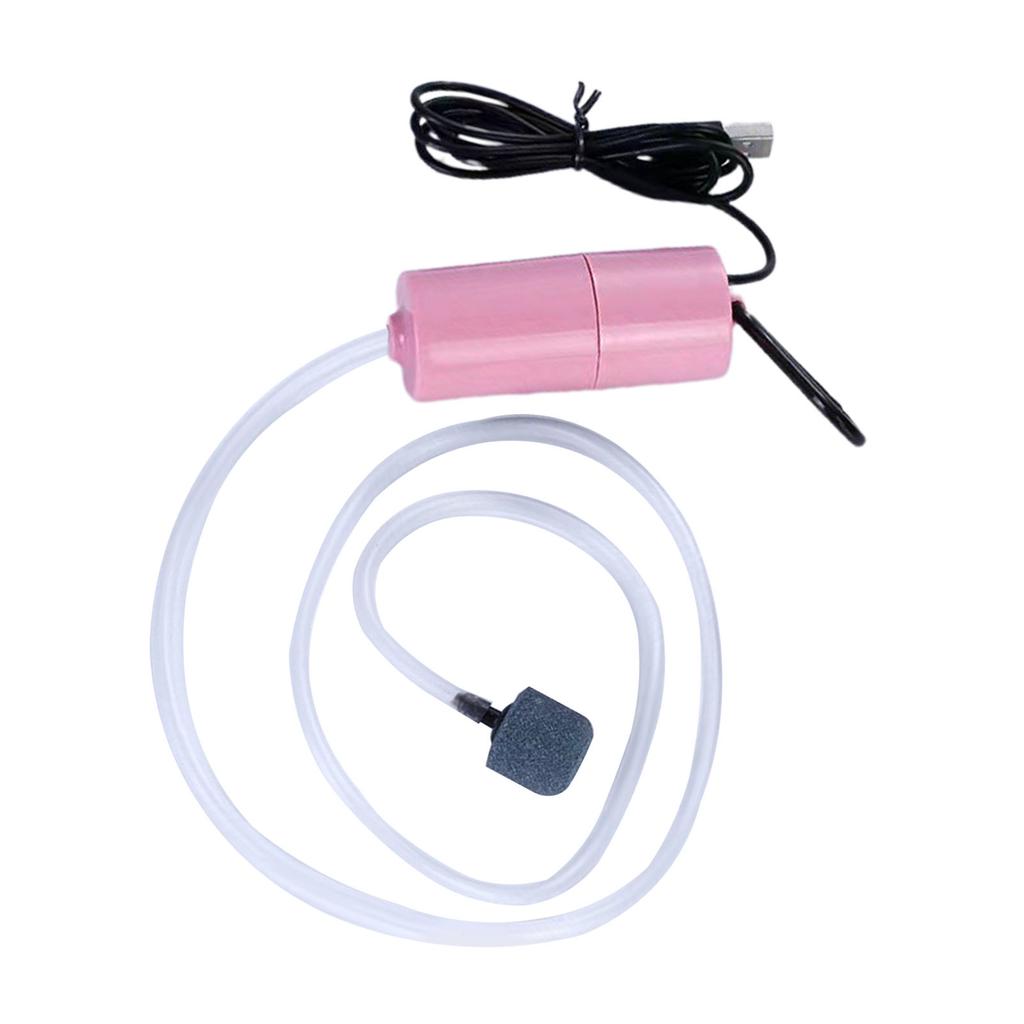 Fish Tank Air Pump Household Silent Mini USB Oxygen Pump Outdoor Fishing Aquarium Pumps Pink