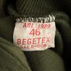 BEGETEX 70s Belgian Army Vintage Long Sleeve Sweat Trainer 46 Khaki Men's Used