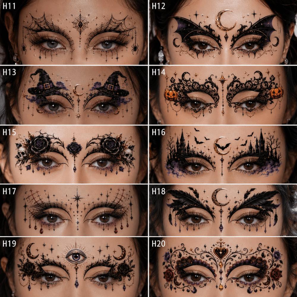 10 Pcs Waterproof Halloween Spider Tattoo Colored Body Tattoo Stickers Party Supplies