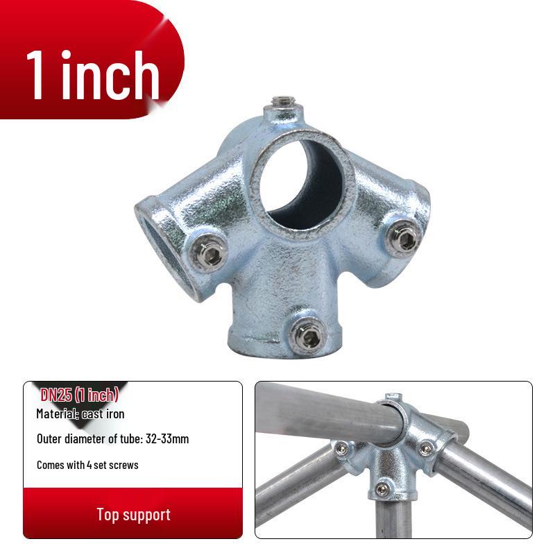 4/6-Point Galvanized Pipe Connectors: No-Weld Sunroom Shelf Couplings