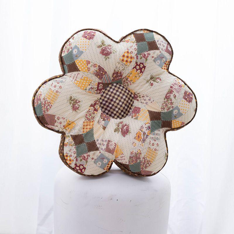 Korejský polštářek s květinami švestky: Celobavlníkový polštářek na zdřímnutí do kanceláře a ložnice