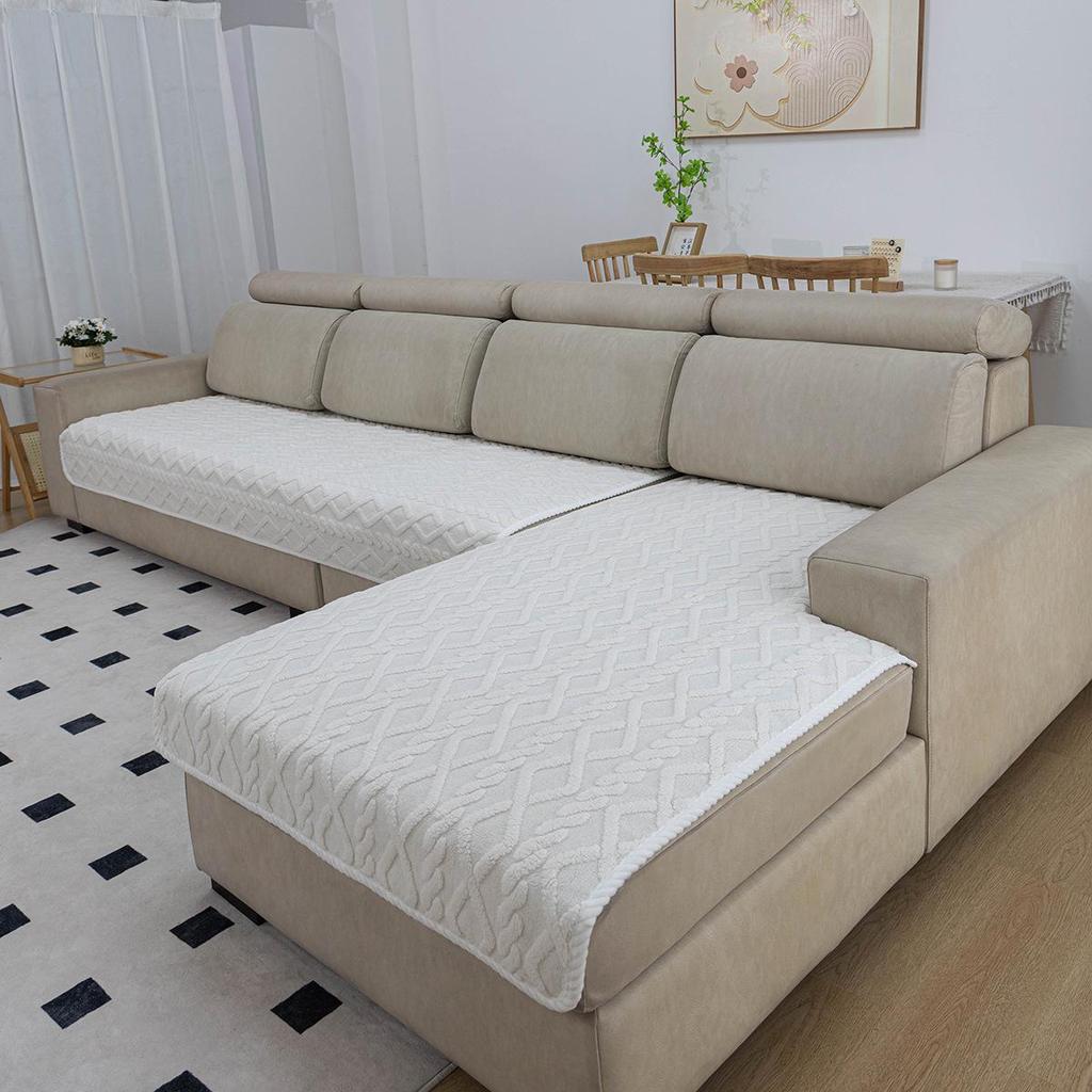 Winter Plush Sofa Cushion Set - Modern Anti-Slip Thickened Cover