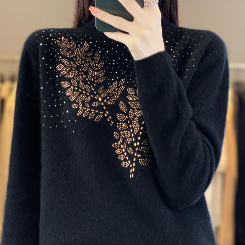 Dame Høst og Vinter Mote Allsidig Basis Genser Genser Myk Pullover Genser