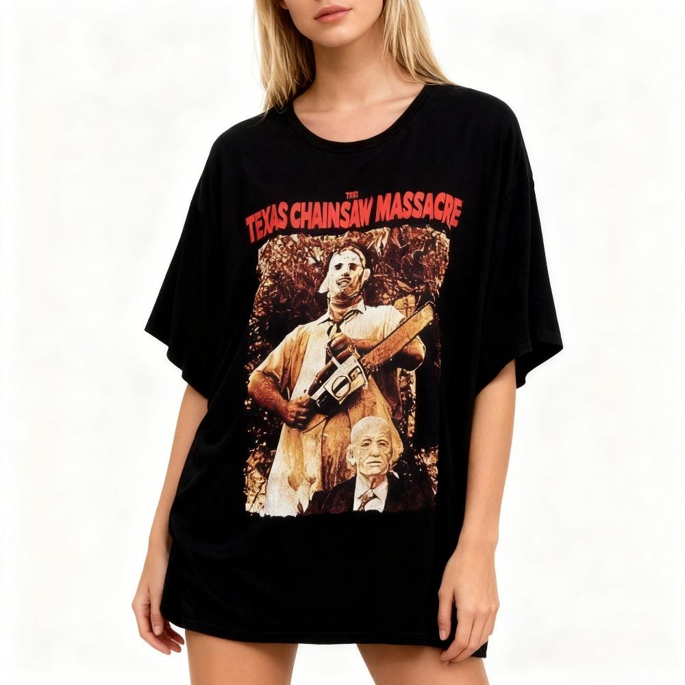 The Texas Chainsaw Massacre 70s Scary Horror Halloween Fun Movie T Shirt Halloween Horror Shirt Horror Movie TShirt S