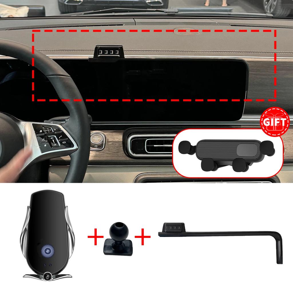 Ajuste para Mercedes-Benz Clase V 2024 2025 Base de Pantalla Soporte para Teléfono Soporte Clip Seguro Accesorios para Coche