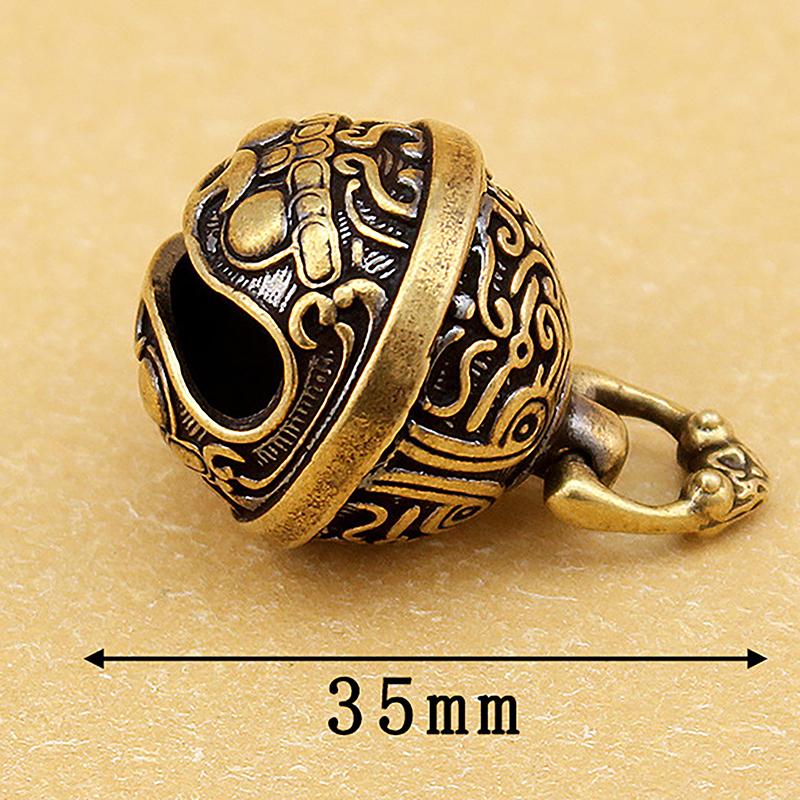Lucky Brass Handicraft Die Casting Drop Bell Key Car Button Wind Bell Sect Bronze Bell Creative Gift
