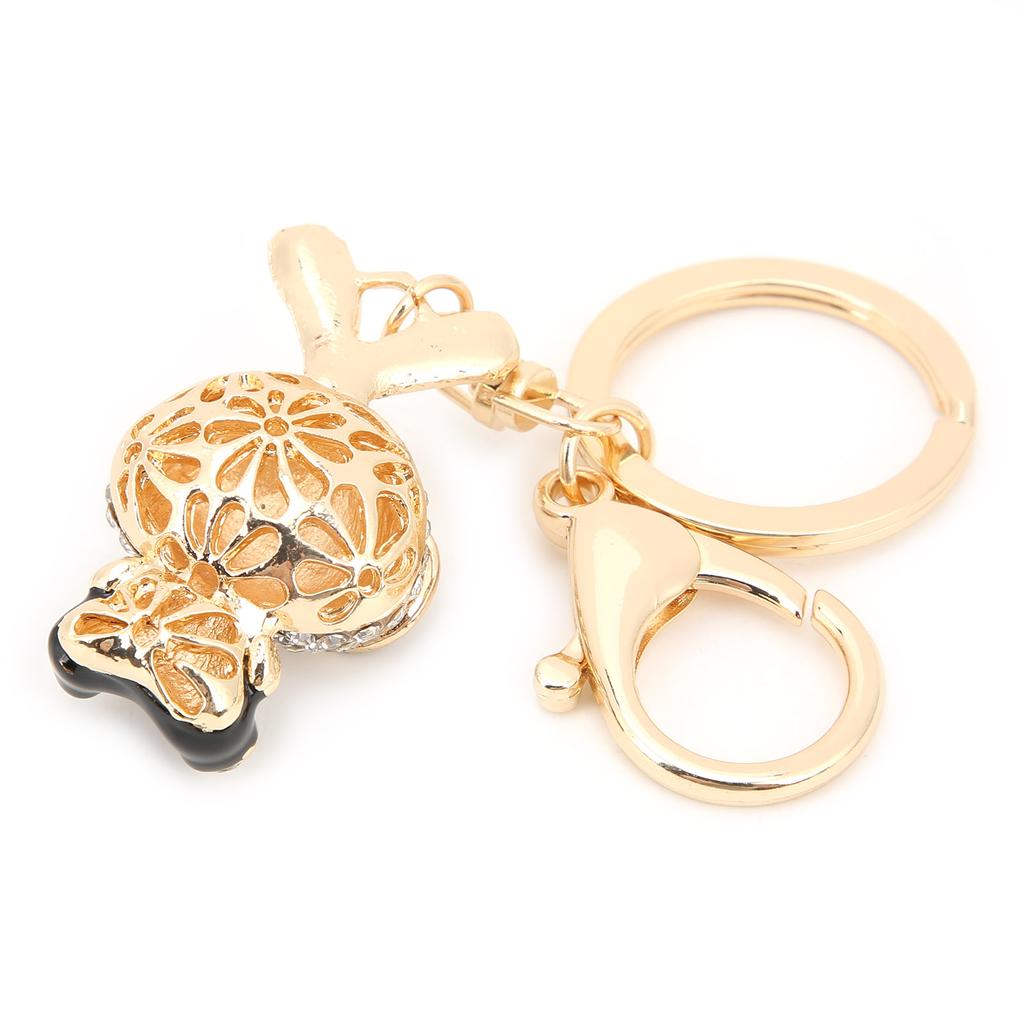2pcs Keychain Pendants Cute Bunny Shape Rhinestone Ornaments Accessories for Keychains Bag Decoration Gift