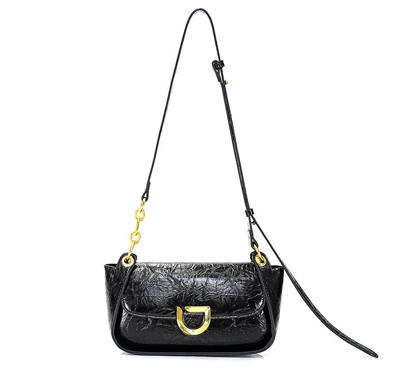 Women's Soft Leather Baguette Bag - Trendy Autumn/Winter Shoulder & Crossbody