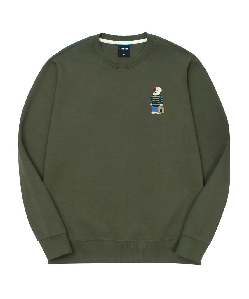 OKSTAR Mini Me Casual Brodog Embroidered Double-Sided Sweatshirt (Type C)