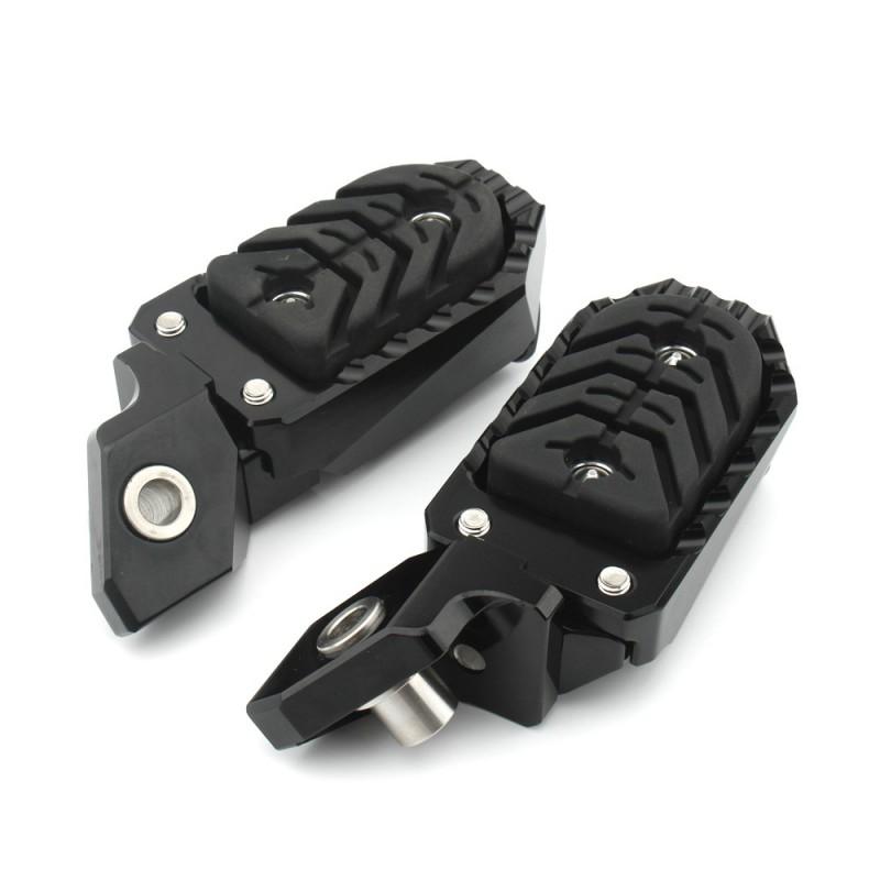 Adjustable Wide Footpegs BMW R1250GS Adventure Motorcycle Aftermarket Upgrade Black Titanium