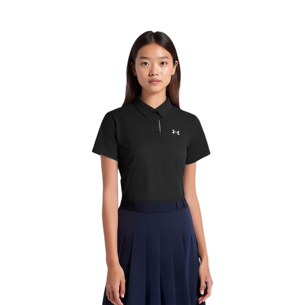 Under Armour Polo Casual de Manga Curta Feminino tops Preto-Escuro 14323262-0033