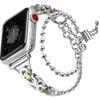 Kadın Bilekliği Apple Watch 1/2/3/4/5/6/7/8/9/10/11/SE Ultra 1/2/3 42/44/45/46/49mm için, Gümüş / Altın