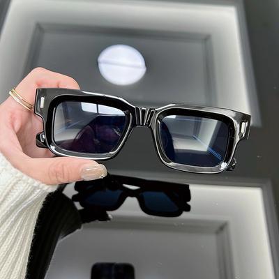 Square Vintage Sunglasses Men Women Brand Designer Rivet Sun Glasses Male Female Fashion Ocean Color Mirror