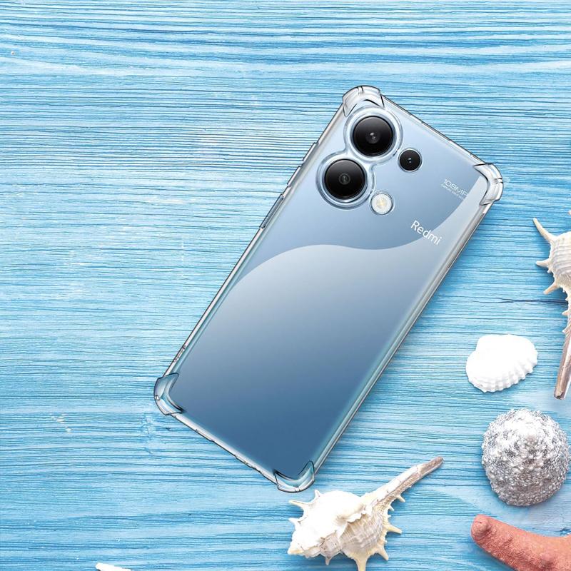Dickes, stoßfestes AirBag-Klarsichtgehäuse für Xiaomi Redmi Note 13 12 Pro Plus 12S 13C 11A 10C Poco X5 X6 Pro 5G 4G Transparente, weiche Silikon-TPU-Rückseite
