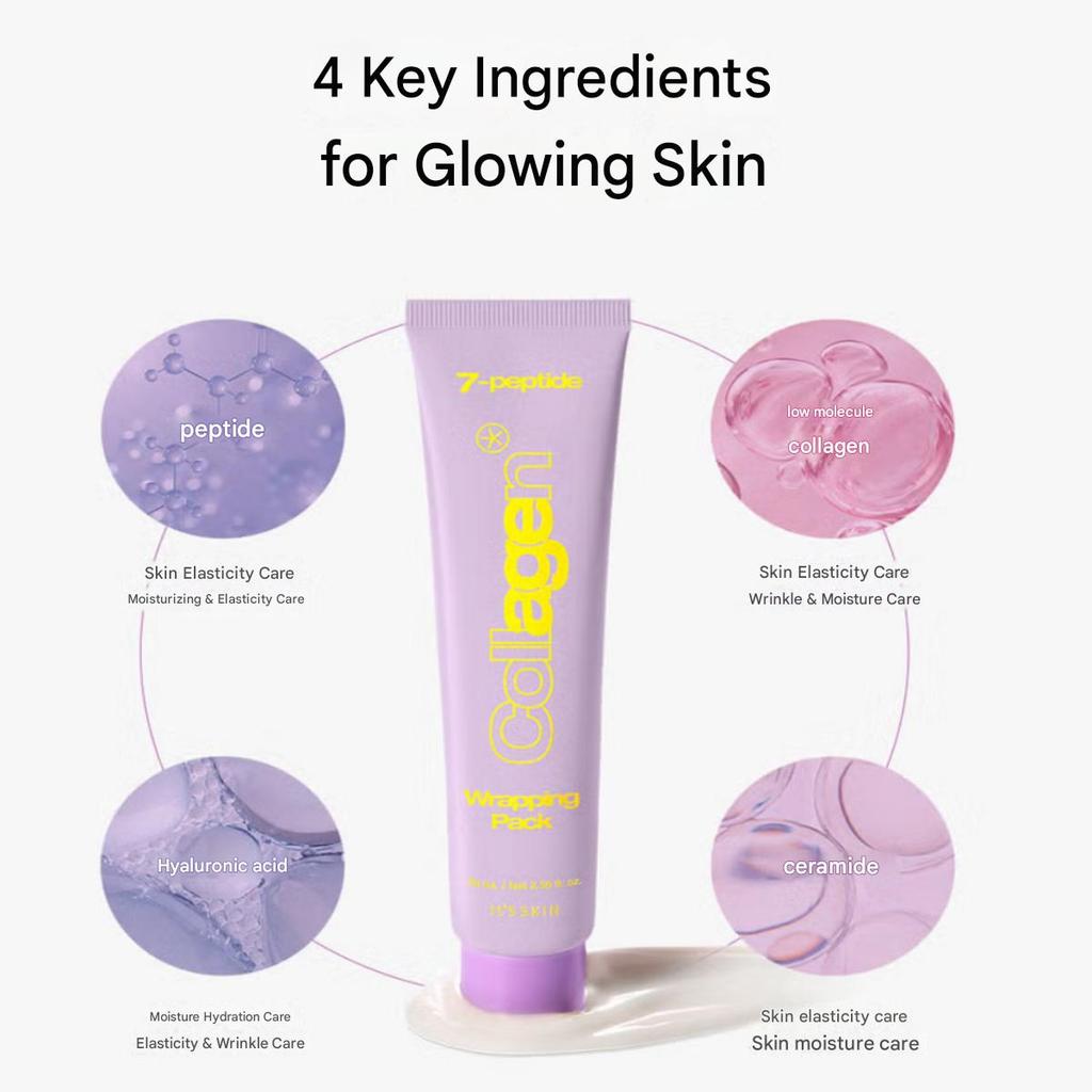 It’s Skin 7 Peptide Collagen Wrapping Pack | Masque Visage Raffermissant Liftant 70ml