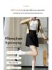 2024 Summer French Irregular Midi Skirt: Hip-Hugging A-Line with Slit Detail