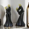 Home Decors Modern Abstract Art Kissings Lover Statue Table Decorations for Dining Room Living Room Office Centerpieces