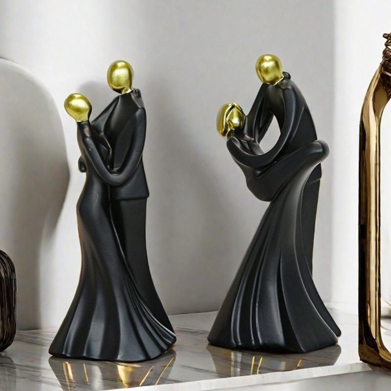 Home Decors Modern Abstract Art Kissings Lover Statue Table Decorations for Dining Room Living Room Office Centerpieces
