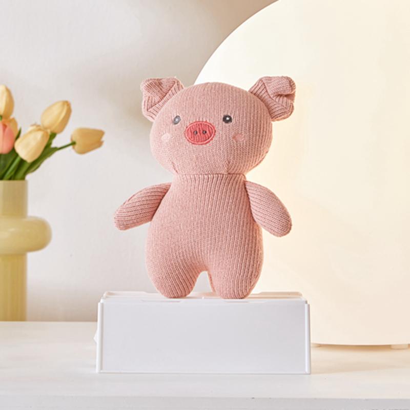 Korea Ins Rabbit Elephant Unicorn Plush Toy Bell Cute Baby Soothing Doll Knitted High Quality Gift For Kids