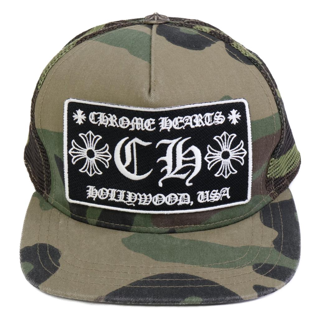 CHROME HEARTS 925 Trucker Cap CH Camouflage Schwarz Hut OS(EINHEITSGRÖSSE) 53-60 KhakiUsed