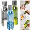 3in1 Tiny Bottle Cup Lid Brush Straw Cleaner Tools Multi-function Crevice Water Bottle Cleaning Brush Nursing Bottle Cups Cover