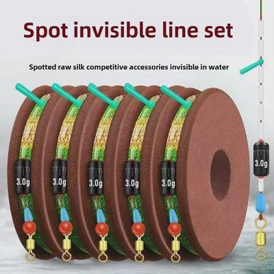 Ensemble de lignes de pêche camouflage: Ligne principale finie Invisible Spot & Master