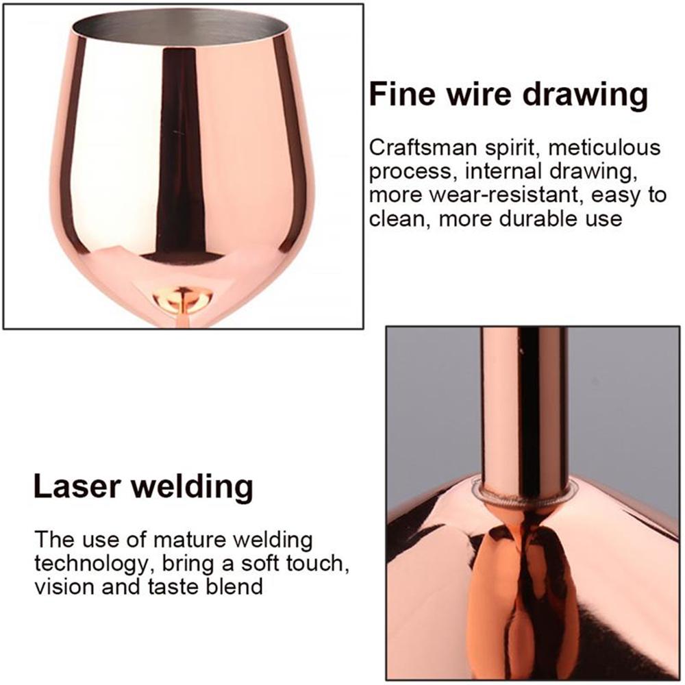 500ML Stainless Steel Wine Glasses Unbreakable Metal Cocktail Glasses for Drinking Cocktails and Wine at Bar and Home