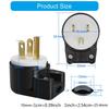 Nema 5 - 15P Plug 15A 125V 90 Degree Swivels Plug 15A 125V T Blade Connectors for Electrical Wiring Projects
