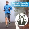 Faux Leather Armor Wallet Adjustable Underarm Shoulder Holster Chest Pouch Anti Pickpocket Wallet Phone Bag for Men Travel Camping Hiking